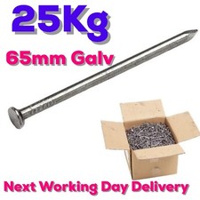 65mm Galvanised Round Wire Nails 25Kg