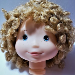 curly hair doll head