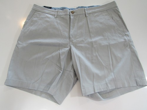 Chaps Mens Flat Front Stretch Casual Shorts 9" Grey 40 Nwt