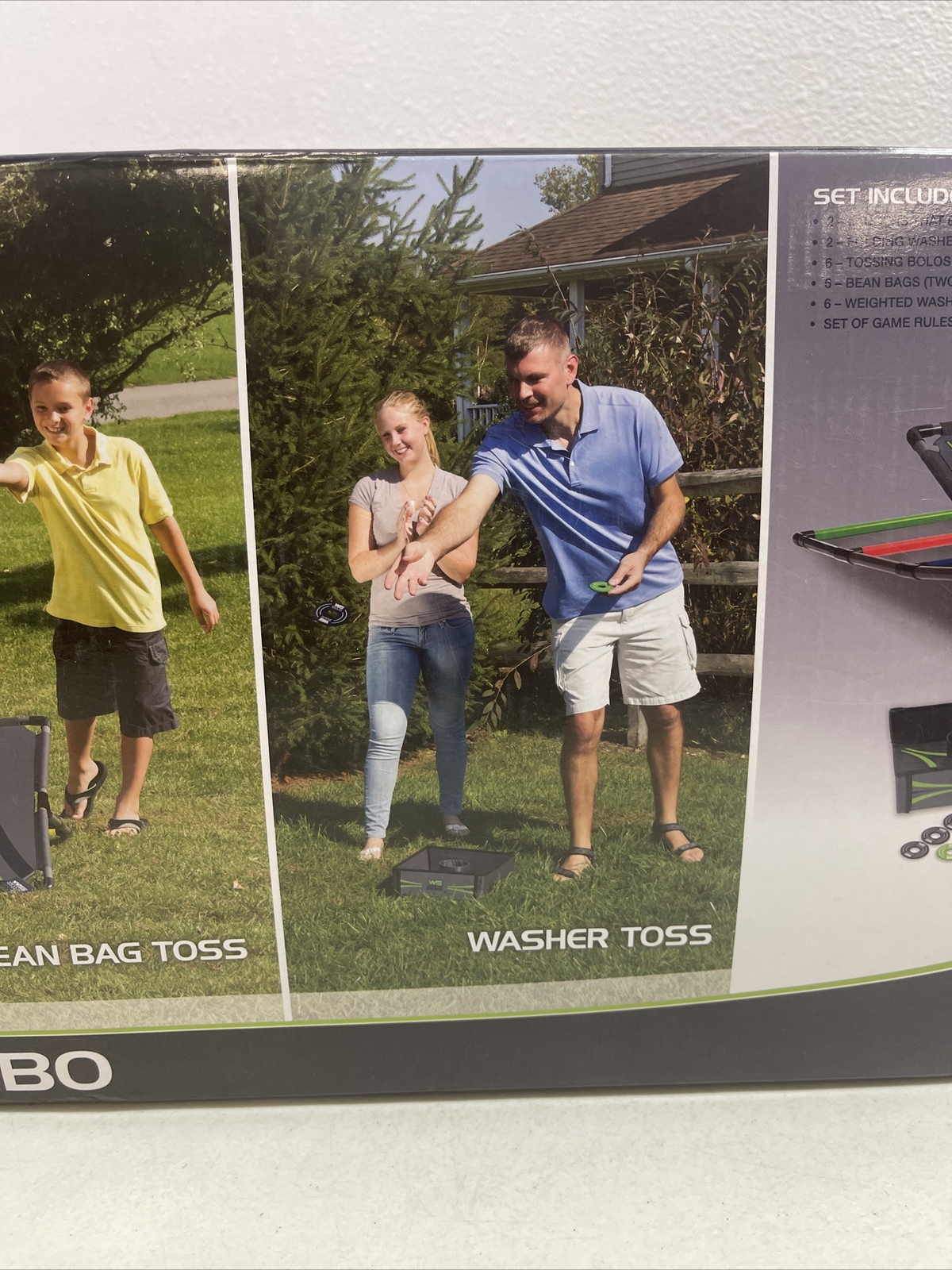 3 In 1 Wild Sports Tailgate Games Combo Ladderball, Bean Bag Toss