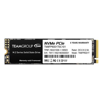 TEAMGROUP MP33 1TB SLC Cache 3D NAND TLC NVMe 1.3 PCIe Gen3x4 M.2 2280 Intern...