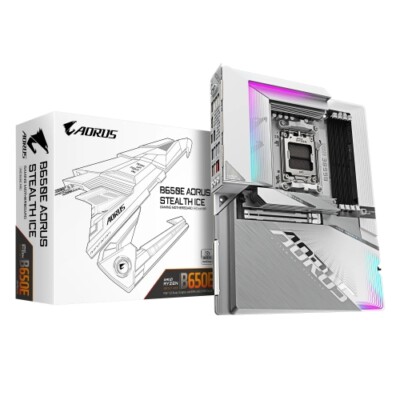 B650E AORUS STEALTH ICE マザーボード Gigabyte B650E AORUS Stealth Ice Motherboard, AM5, ATX, PCIe 5.0