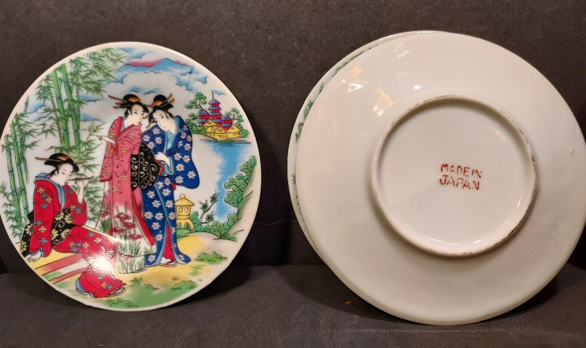6 Vintage Japanese Mini Plates Set | eBay