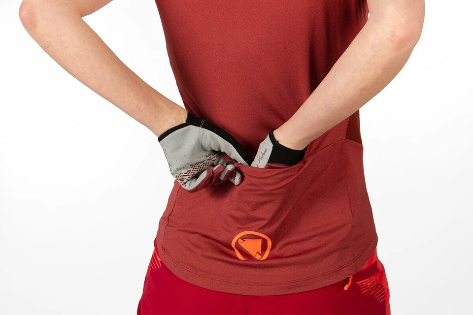 ENDURA  SINGLETRACK maglietta donna manica corta rosso mattone mtb enduro dh - Immagine 2 di 4