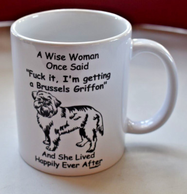 BRUSSELS GRIFFON 10oz Coffee Mug DOLPHIN COATINGS Ceramic Dog Lover 3.75''