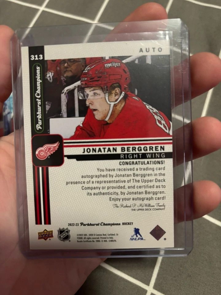 2022-23 Upper Deck Parkhurst Champions - Rookies Autographs #313 Jonatan... - Image 2 of 2