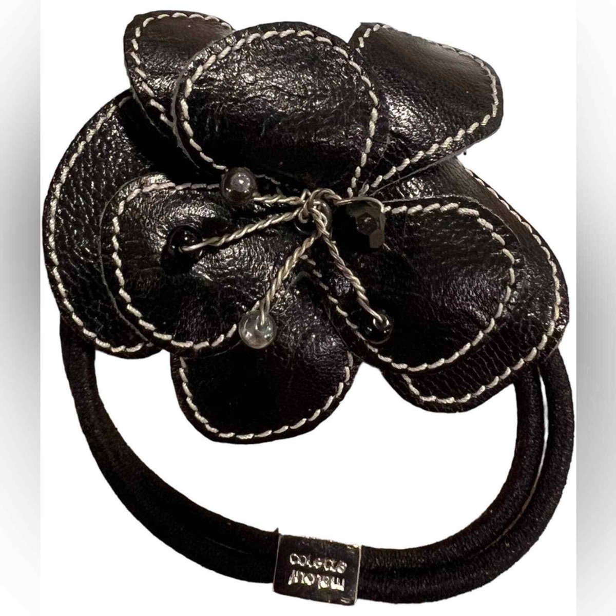 Colette Malouf Leather Cutout Flower bendable beaded hair  display picture 2