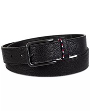Tommy Hilfiger Men's Recycled Leather Loop Harness Belt Tonal Stitching, XL