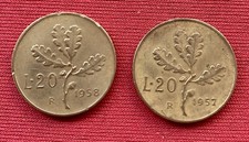 lotto due monete 20 lire 1958-1957 gambo7 più largo