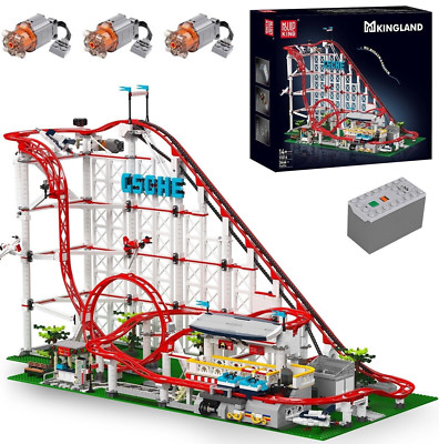 Mould King 11014 Amusement Park Loop Roller Coaster Building Block Kid Toy MOC