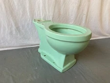 Vtg Mid Century Pale Jadeite Green Porcelain Toilet Bowl Old Original 166-25E