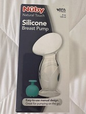 Nuby Comfort Portable  Lightweight All Silicone Breast Pump with Sealing Plug