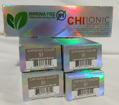 Farouk CHI Ionic Permanent Hair Color 3 oz Light Iridenscent Brown 91 (Lot Of 5)