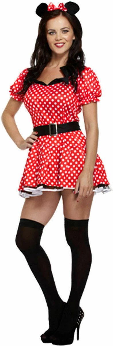 New Adults Women s Ladies Minnie Mouse Outfit Fancy Dress Party Costume UK 8 14