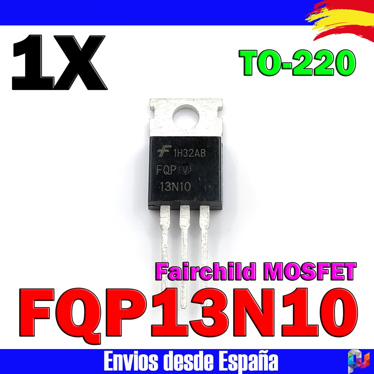 1x FQP13N10 FQP 13N10 Fairchild MOSFET TO-220 - Foto 7