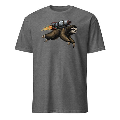 Sloth Shirt Funny Rocket Sloth Lazy Space Traveller T-Shirt Size S-3XL Gift Tee