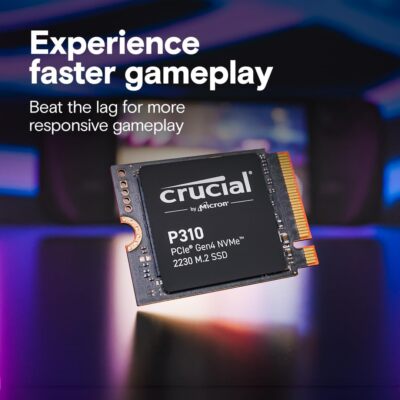 Crucial P310 1TB PCIe Gen4 2230 NVMe M.2 SSD Up to 7,100 MB/s