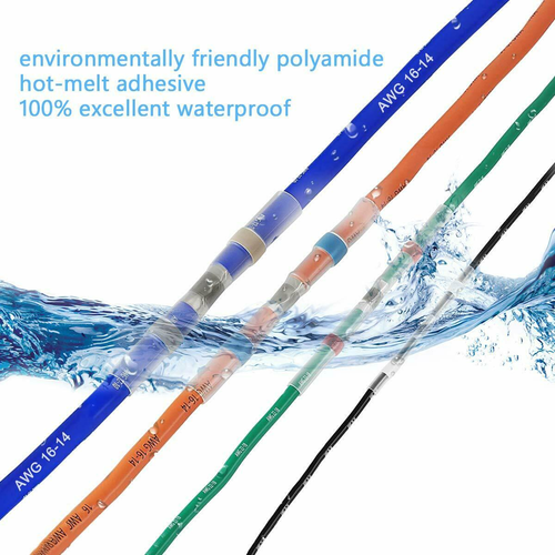 100pcs Waterproof Solder Seal Sleeve Heat Shrink Butt Wire Connectors Terminals - Bild 6 von 7