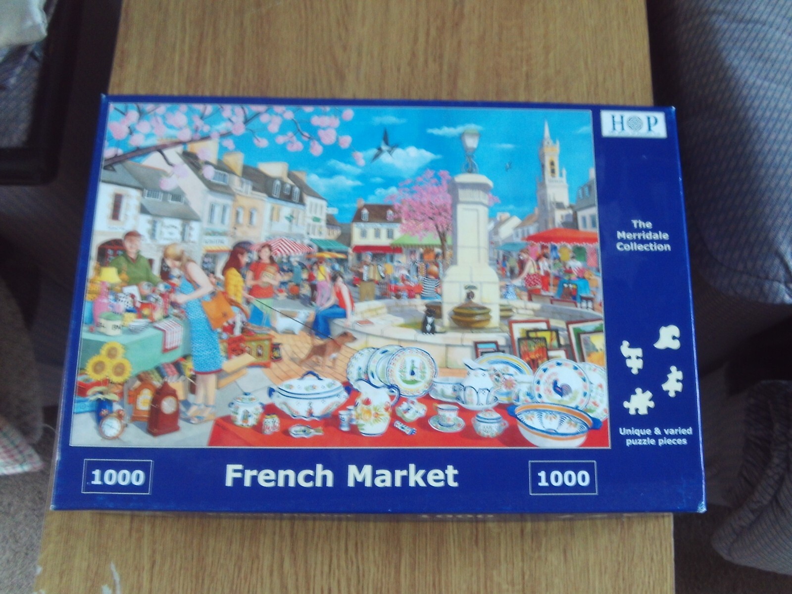 The House of Puzzles, French Market, 1000 Piece Jigsaw Puzzle complete