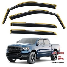 Window Visors Rain Guards for Dodge RAM 1500 2019-2026 Dodge Ram 1500 Crew Cab
