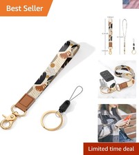 Lightweight Wristlet Key Chain - Durable Floral Design for Everyday Essentials