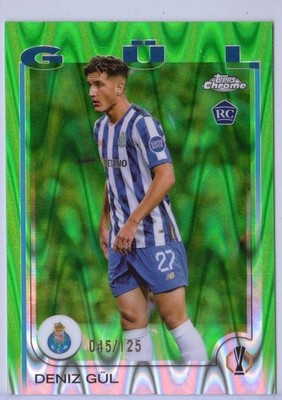 2024-25 Topps Chrome UCC Neon Green RayWave Refractor #117 Deniz Gul - 45/125