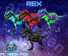 Ark Survival Ascended PvE ✅ Rex - lvl 362 - 2054% dmg - Eggs - Colors