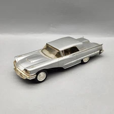 Vintage AMT Ford Thunderbird Silver Promo Car Friction Model Toy USA Hardtop