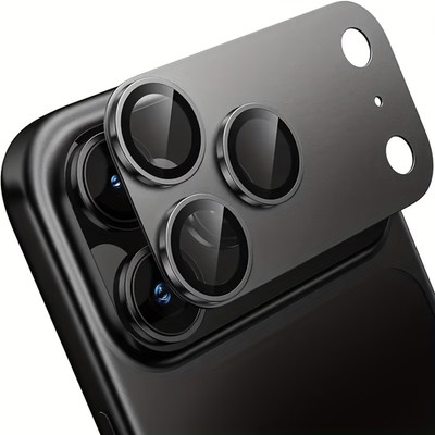 2x 3D Kameraglas für Apple iPhone 17 Pro / 17 Pro Max Schutz Schutzfolie Titan