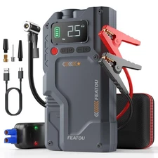 Jump Starter with Air Compressor, 5 in 1 Functional Jump Box 4500A Peak Power...