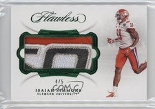 2020 Panini Flawless Collegiate Rookie Emerald 4/5 Isaiah Simmons #5 Patch 04yp