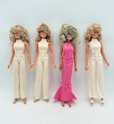 LOT OF 4 Vintage Mego Farrah Fawcett 1977 Barbie Fashion Doll 12"