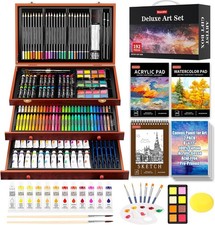 Art Supplies,192 Pack Deluxe Art Set Drawing Painting Supplies Kit