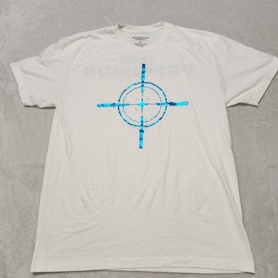 TEAM PRECISION CROSSFIT Mens Large T-shirt White Target Crosshair Graphics