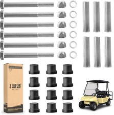 Golf Cart Front and Rear Leaf Spring Bushing and Sleeve  Screw Kit for DS Gas 
