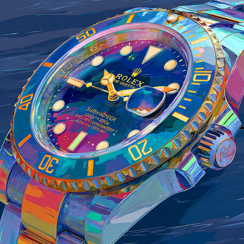 Rolex Submariner Starbucks 24x24 Giclée Art Print Ltd 1/25 Signed COA Rombley C7