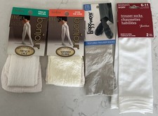 NEW Lot Leggs Wear Hosiery Trouser Sock Women  s VINTAGE Size Fits All Bonjour 9