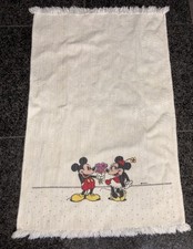 VTG Disney Minnie and Minnie Mouse Dish Towel Flowers Love