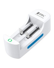 EBL 18650 Battery Charger Universal Lithium for 3.7V White
