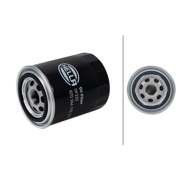 ÖLfilter Einfach Anschraubbar Ø 80 Mm Hella Passend FüR Nissan Micra-image