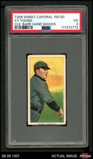 1909 T206 Cy Young BH Naps (Indians) HALL-OF-FAME VARIATION PSA 3 - VG