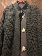 USED SACAI KNIT WOOL SPRING COAT VERYGOOD