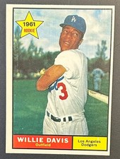 Willie Davis Topps 1961 Rookie Card Number 506 Nice Condition With Hard Case. rookie card picture