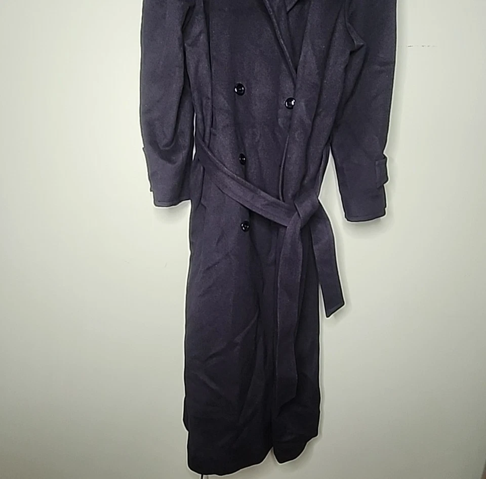 Abrigo Largo Charles Klein De Colección 2X Lana Negro Clásico Dinero Antiguo Preppy EE. UU. Foto 4 de 4