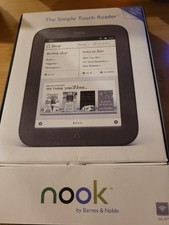 Barnes Noble Nook Simple Touch Black WiFi 6" eBook Reader with Box