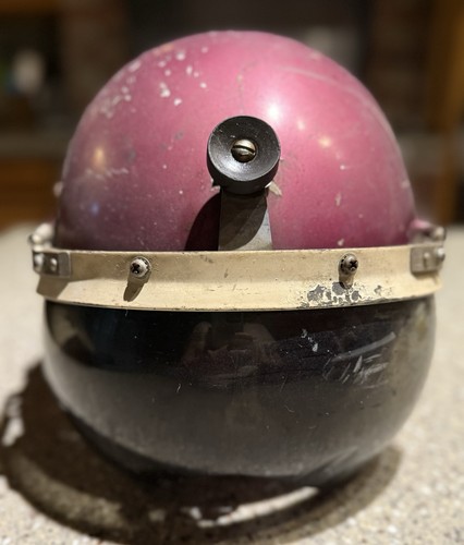 Vintage 1950s USAF P-4B Flying Pilot Helmet w/ Face Shield Military