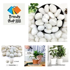 Eco-Friendly 20lbs White River Rocks - Ideal for Landscaping & DIY Projects