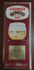 Vintage Stegmaier Gold Medal Beer Calendar Sign Wilkes-Barre PA Tin Advertising.
