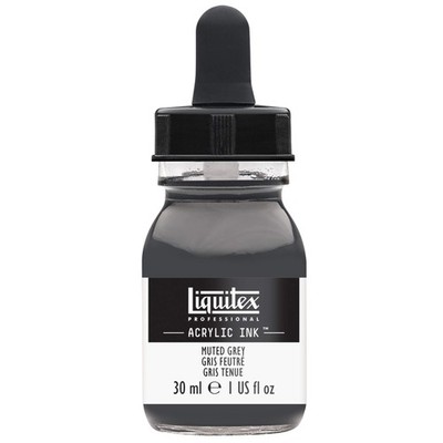 Liquate 1 Fl Oz Muted Grey Acrylic Ink From Muted Collection For Artists