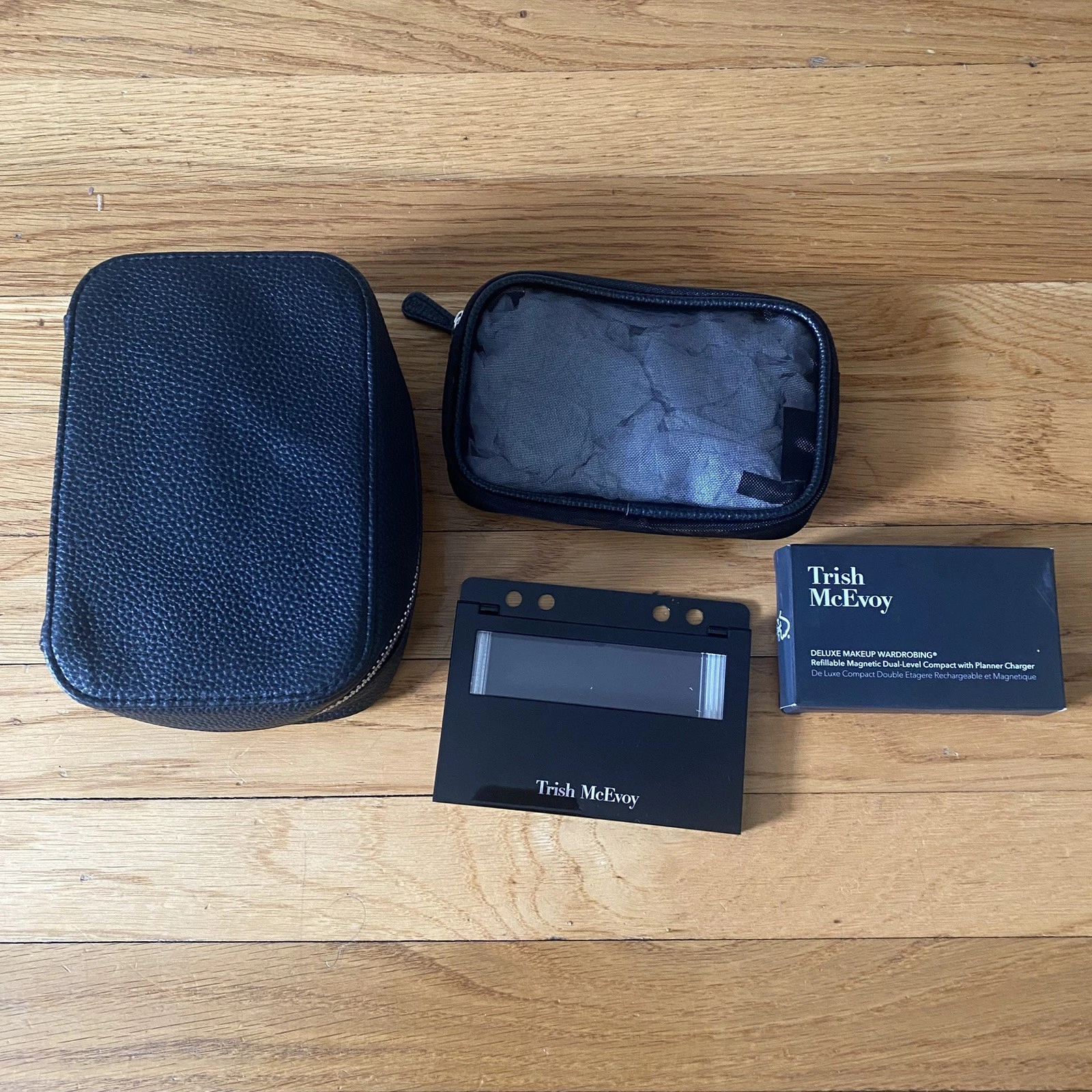 Trish McEvoy Makeup Planner The Power Of Makeup + Mesh Bag & 2 Magnetic Compacts